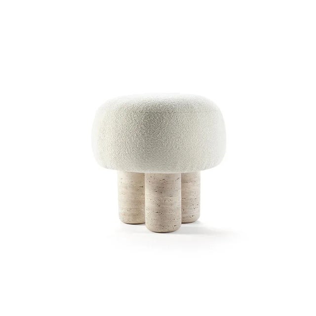 Not Yet Made - Made To Order Travertine Hygge Pouf from Collector For Sale - Image 5 of 5