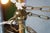 Antique Victorian Brass 4 Light Parlor Drop Pendant Light Chandelier 43" For Sale - Image 9 of 11