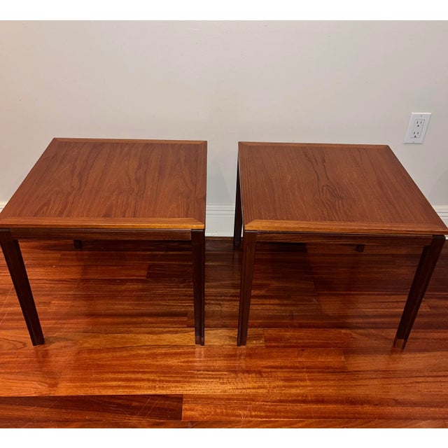Vintage Danish Modern Rosewood Side Tables- a Pair For Sale - Image 4 of 10