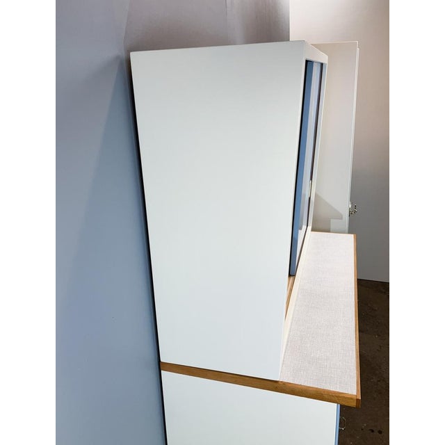 Kitchen Cabinets with Blue-Grey Mottled Formica Top, 1960s, Set of 2 For Sale - Image 4 of 17