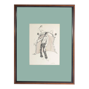 1969 Abstract Mixed Media Drawing Signed by James L. Bruch