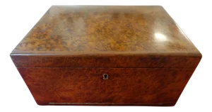 Art Deco Elm Burl Cigar Humidor, 1930s