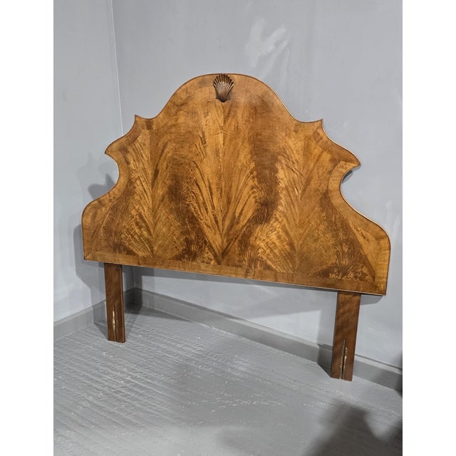 Double Headboard in Walnut, 1920s For Sale - Image 3 of 4