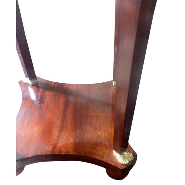 Late 19th Century French Empire Style Marble-Top Side Table With Bronze Mounts For Sale - Image 9 of 9