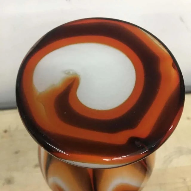 Brown 1970s Italian Mid-Century Modern Carlo Moretti Opaline Vase For Sale - Image 8 of 11