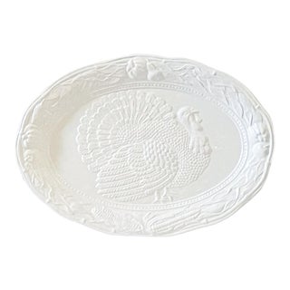 Vintage Ceramic Turkey Platter For Sale