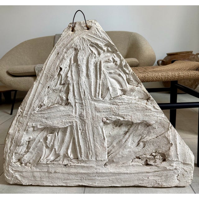 Alabaster 1892 Neoclassical French Large Decorative Architectural Bas-Relief Cast Plaster Workshop Sample, High Relief Scrollwork With Acanthus & Olive Leaves For Sale - Image 8 of 12