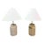 Poor of Antique American Salt Glaze Lamps Converted Into Lamps in the Mid Century For Sale