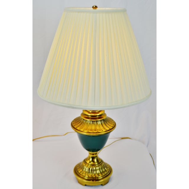 Vintage Ethan Allen Ceramic and Brass Table Lamps - A Pair ...