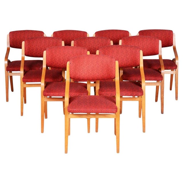 Mid-Century Chairs in Maple attributed to Ludvik Volak, Czech, 1960s, Set of 10 For Sale - Image 17 of 17