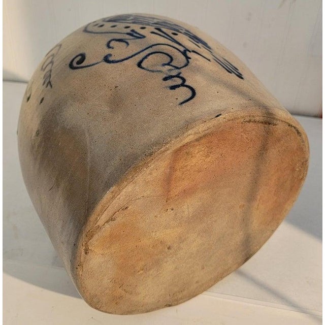 Rustic 19th Rare Decorated Stoneware Bird Jug For Sale - Image 3 of 10