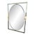 Mid Century Modern Brass Mirror For Sale