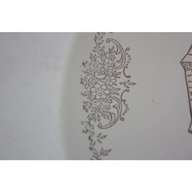 White 1968 Porcelain Collector's Plate With Hand-Painted Calendar / Decoration For Sale - Image 8 of 9