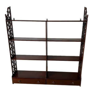 Kittinger Large George III Style Mahogany Fretwork Wall Hanging Shelf