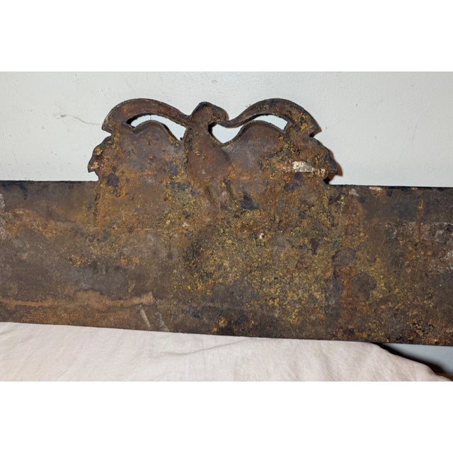 Large Antique the Union Factory Architectural Salvage Door Eagle Pediment Gothic For Sale - Image 14 of 15