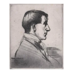 1909 Donald Shaw MacLaughlan Portrait Etching