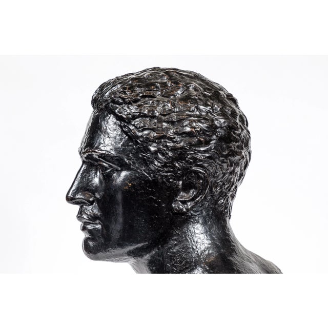 Midcentury Bronze Bust of Man, circa 1950 For Sale - Image 9 of 9