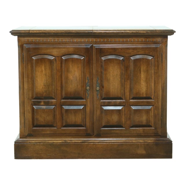 Ethan Allen Maple Classic Manor Flip Top Server For Sale