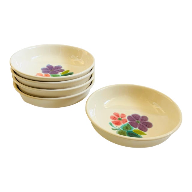 Franciscan Earthenware Floral Bowls - Set of 5 For Sale