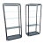 Art Deco Black Lacquered Etagere With Gold Accents and Glass Shelves - A Pair For Sale