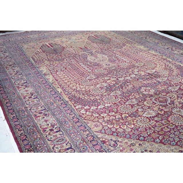 Late 19th Century Antique Lavar Kerman Rug 9'11'' x 15'10'' For Sale - Image 9 of 10