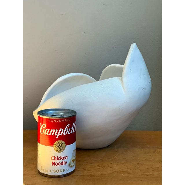 Vintage White Ceramic Sculptural Bowl For Sale - Image 9 of 12