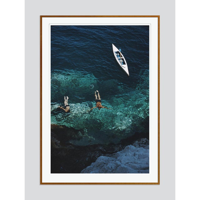 Modern Capri Holiday 1958 by Slim Aarons Framed C-Print For Sale - Image 3 of 3