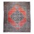 19th Century Oversized Persian Bidjar Rug, Hand-Knotted Wool, Geometric Pattern, Red & Navy, 11x15 For Sale