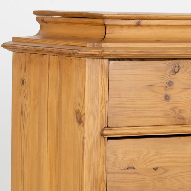 Mid 19th Century 19th Century Danish Pine Tall Chest of Six Drawers Highboy For Sale - Image 5 of 12