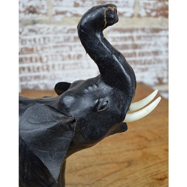 Vintage Leather Wrapped Elephant in the Style of Dimitri Omersa Chairish