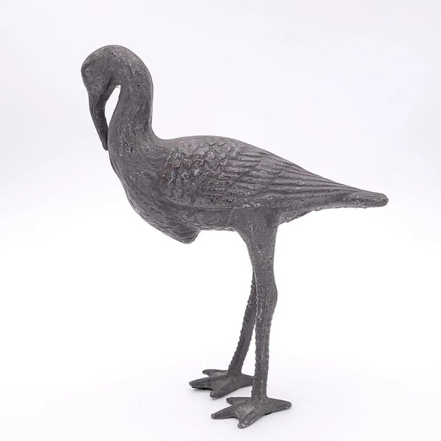 Realism Cast Iron Stork, Circa 1920 For Sale - Image 3 of 9