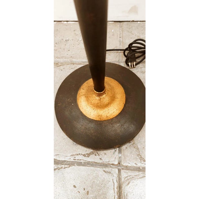 Metal Floor Lamp with Parchment Lampshades For Sale - Image 7 of 18