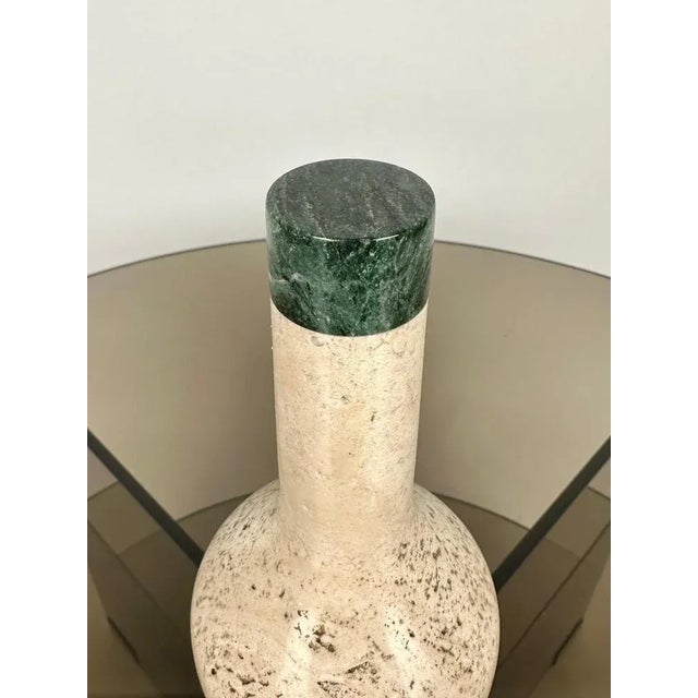 Mid-Century Italian Bottle-Shaped Sculpture in Travertine, 1970s For Sale - Image 10 of 11