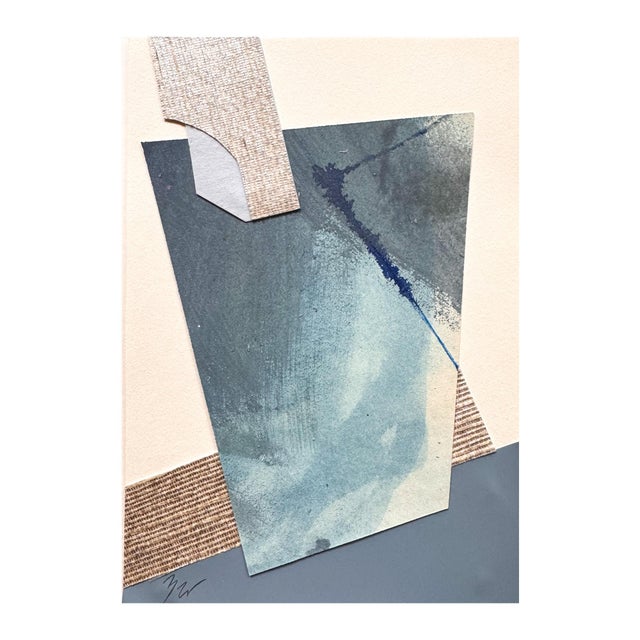 "Im Blue" is an original mixed media collage on paper by Zac Woodiel. This is one of six pieces in the "Im Blue" series....