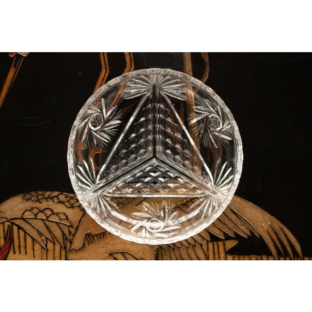 Glass Circa 1970s European Glass Divided Serving Bowl For Sale - Image 7 of 9