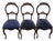 Early 20th Century Set of 3 Victorian Carved Balloon-Back Side Chairs For Sale