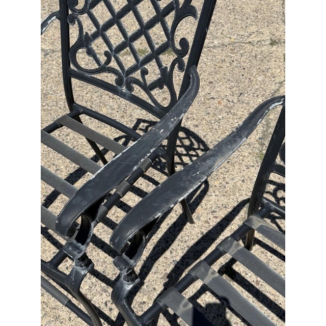 Martha Stewart Living Collection Cast Aluminum High Patio Pool Arm Chairs - Pair For Sale In Philadelphia - Image 6 of 11