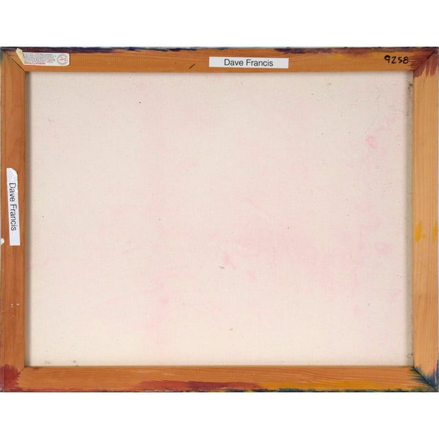 Blue Cosmic Splash - Abstract Expressionist Composition in Acrylic on Canvas by Charles David Francis For Sale - Image 8 of 8