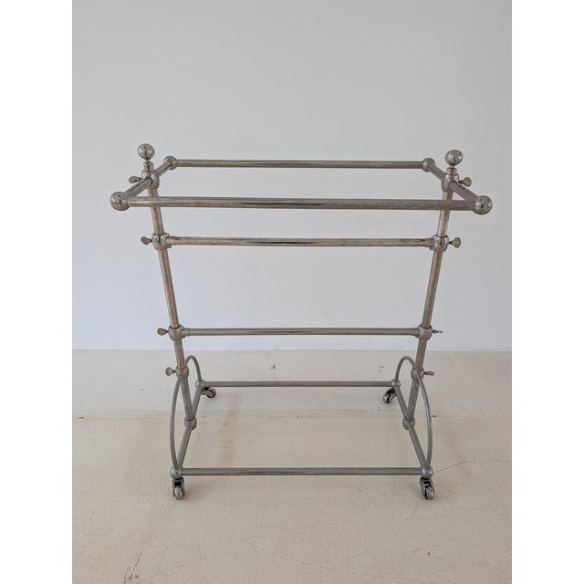 Art Deco Towel Rack in Nickel-Plating For Sale - Image 10 of 14
