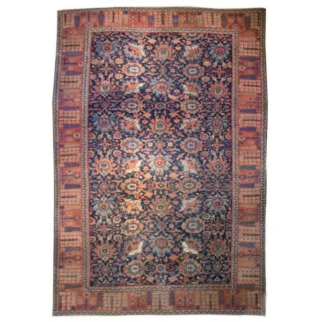 19th Century Persian Sultanabad Rug For Sale In Chicago - Image 6 of 6