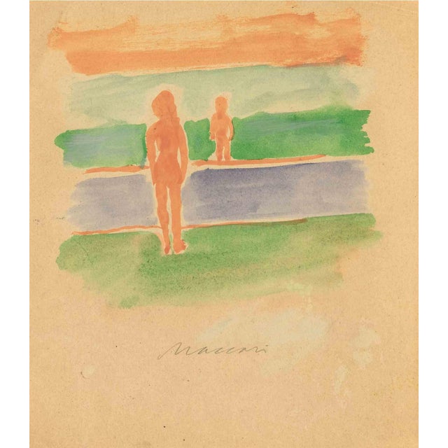 Mino Maccari, Horizons, Drawing on Paper, 1960s For Sale