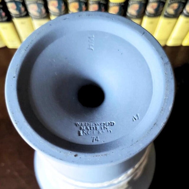 1970s Vintage Wedgwood Jasperware Pale Blue 6 Piece Collection - Teapot, Pedestal Vase For Sale - Image 11 of 17