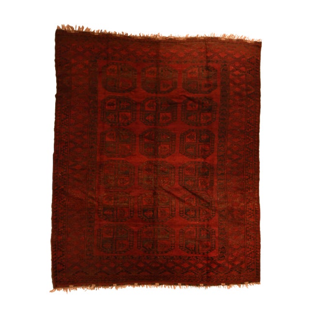 Vintage Afghan Bokara Tribal Rug For Sale