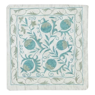 19"x21" Embroidered Throw Pillow. Pomegranate Tree Design Cushion Cover For Sale