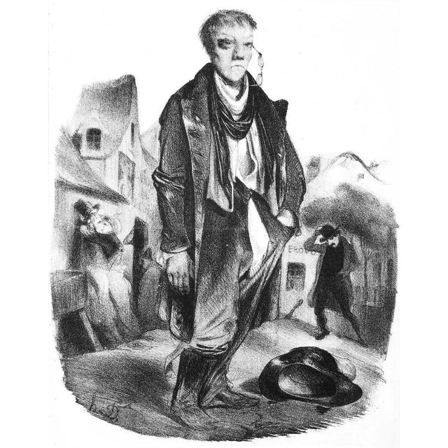 L’Ivrogne (The Drunkard) - Lithograph by H. Daumier - 1834 1834 For Sale