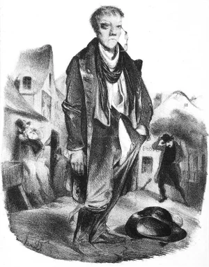 L’Ivrogne (The Drunkard) - Lithograph by H. Daumier - 1834 1834
