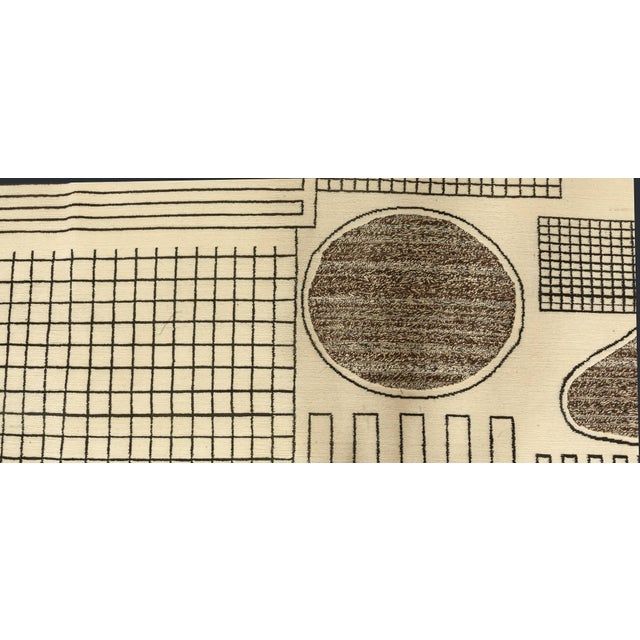 Contemporary Art Deco style beige, black, gray rug by Doris Leslie Blau. Size: 12'0" × 15'7" (365 × 474 cm). This...