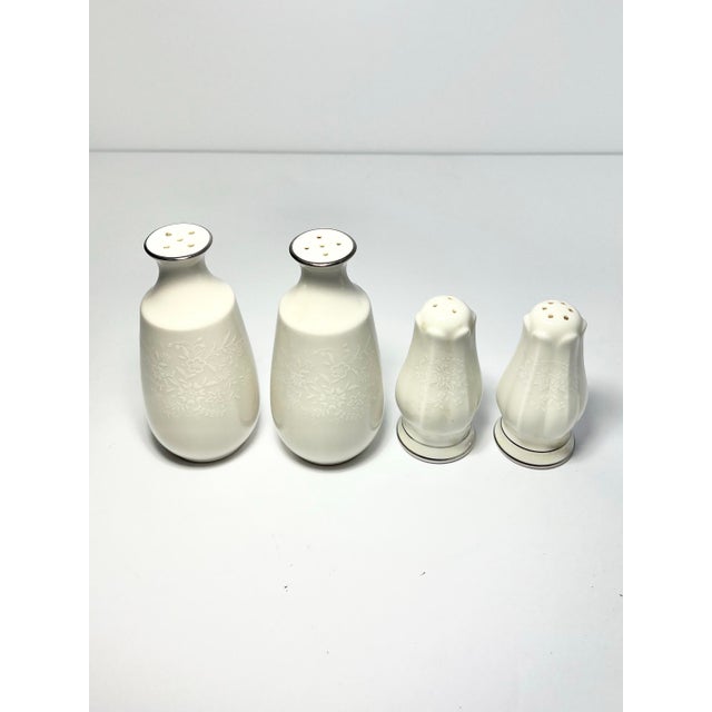 Ceramic Noritake “Chandon, Platinum” Bone China Dinnerware Hostess Set - 7 pcs For Sale - Image 7 of 12