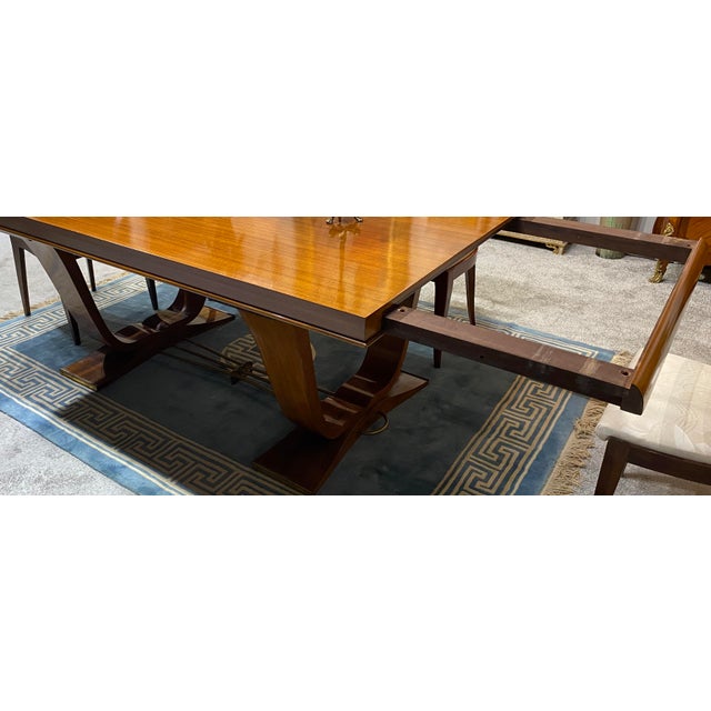 Jules Leleu Jules Leleu Style Extendable French Art Deco Dining Table For Sale - Image 4 of 9