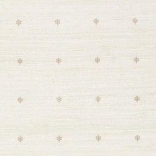 Schumacher Engelmann Silk Hand Print Fabric In Fawn For Sale